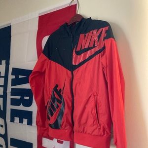 Red and Black Nike Windbreaker